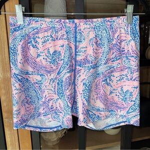 Lilly Pulitzer LUXLETIC Biker Shorts Alligator print high rise workour later